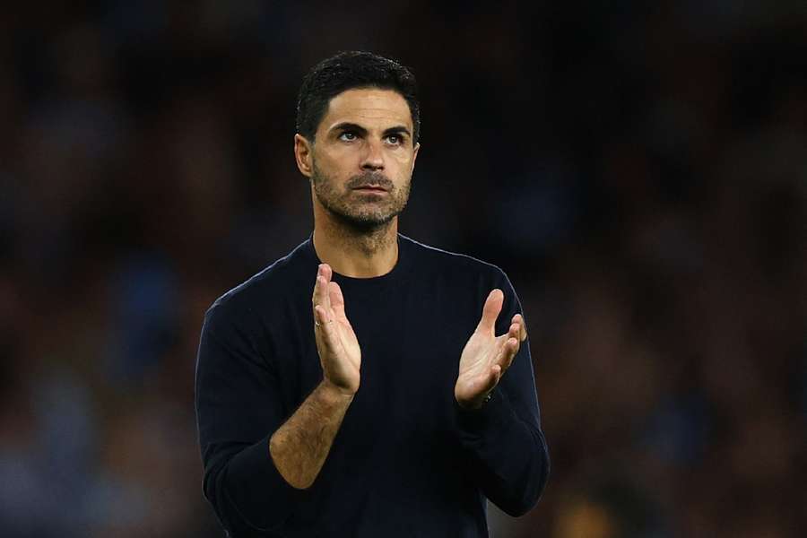 Mikel Arteta after the Coventry game Mikel Arteta after the Coventry game