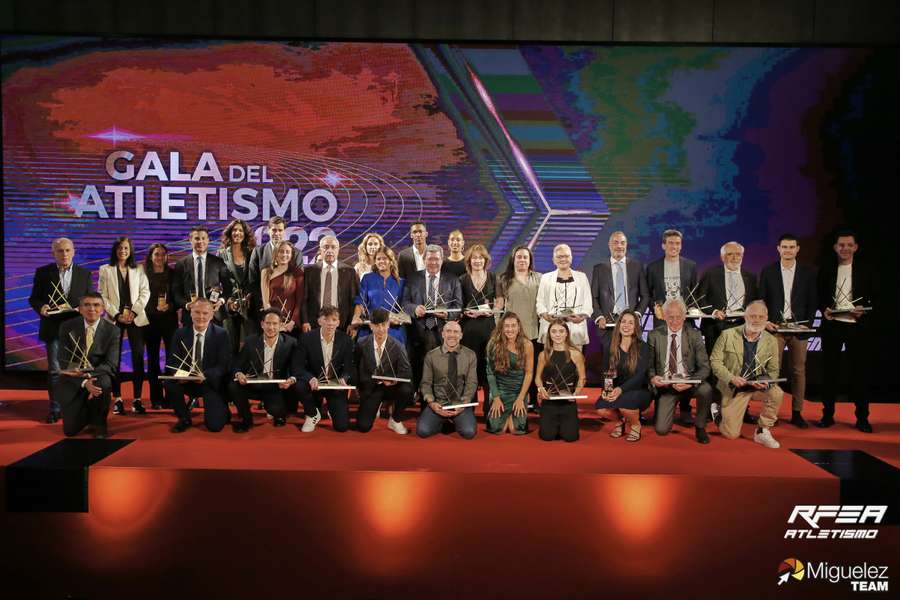 Todos los premiados en la Gala del Atletismo Español