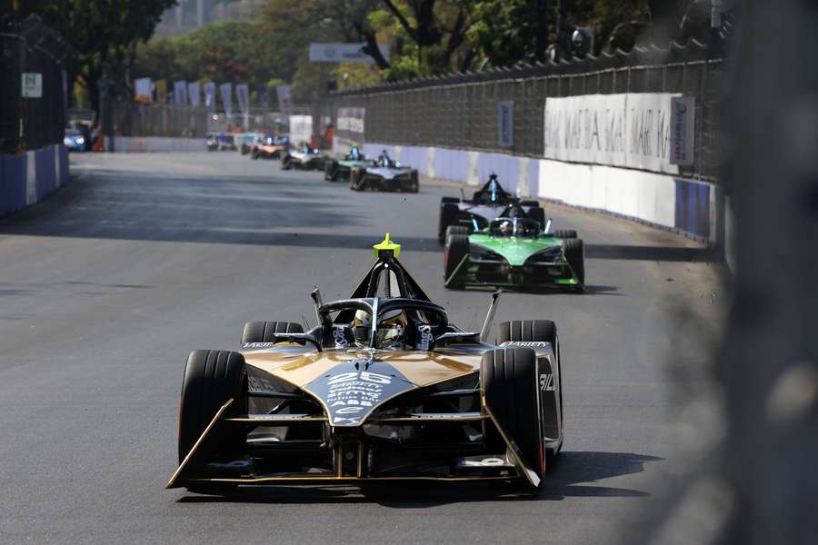 Jean-Eric Vergne in action during his race win in India
