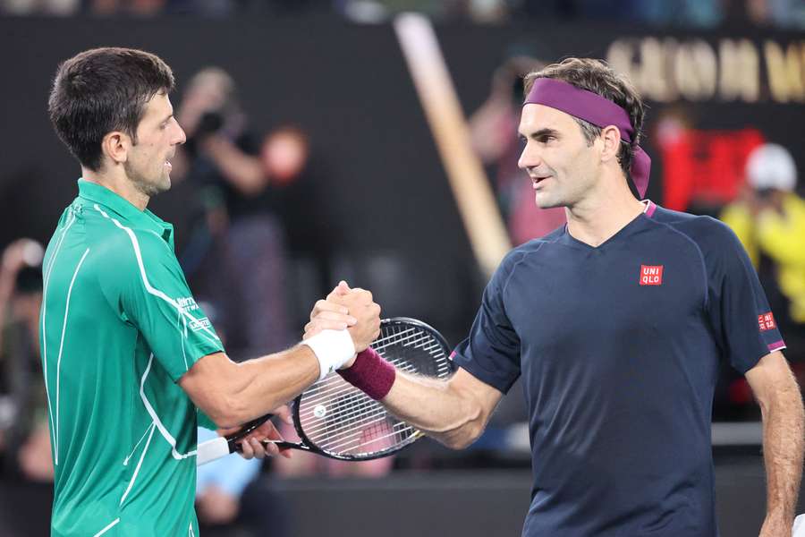 Novak Djokovic e Roger Federer ganharam 46 títulos do Grand Slam entre eles