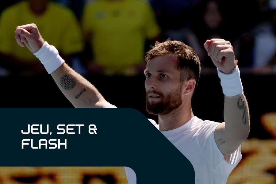 Corentin Moutet vainqueur ce jour.