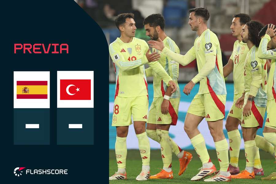 Los jugadores de España celebran un gol en Georgia