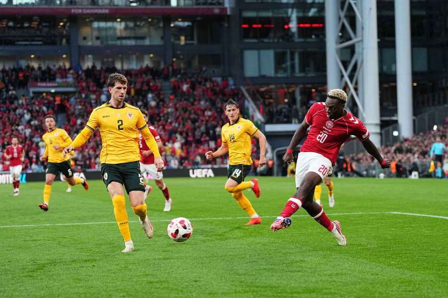 Denmark's Mohamed Daramy during the UEFA Nations League game against Wales Denmark's Mohamed Daramy during the UEFA Nations League game against Wales