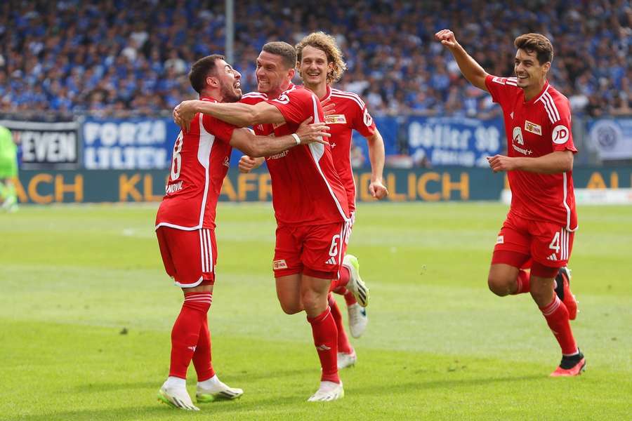 Robin Gose heeft zojuist de 1-2 gescoord voor Union Robin Gose heeft zojuist de 1-2 gescoord voor Union