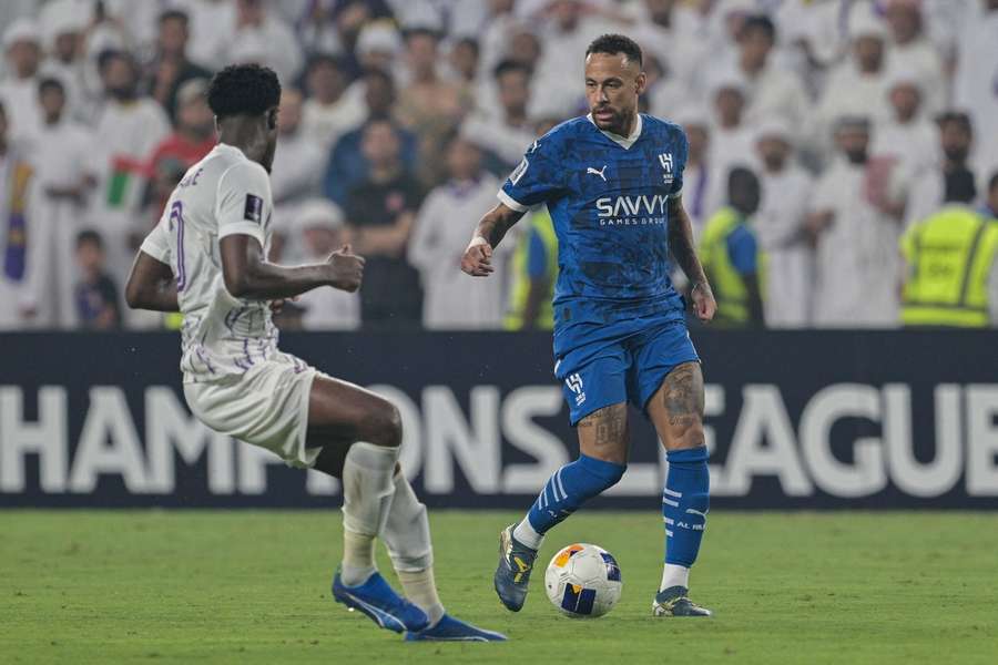 Neymar, right, in action for Al Hilal