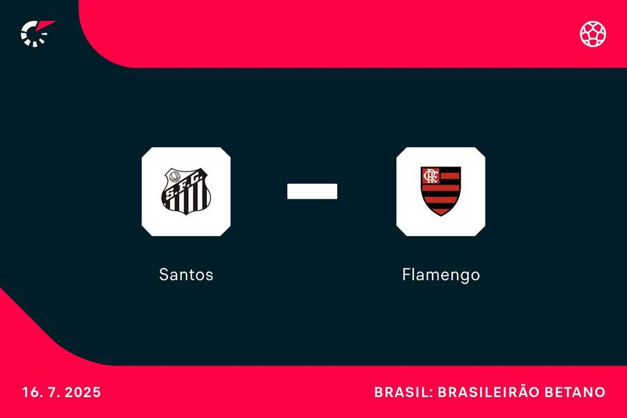 Santos e Flamengo se enfrentam pelo Brasileirão na quarta-feira (16)