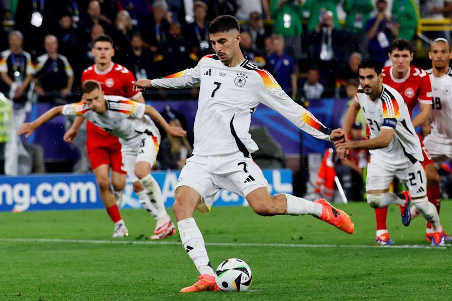 Havertz traf während der EM 2024 gegen Dänemark vom Punkt Havertz traf während der EM 2024 gegen Dänemark vom Punkt