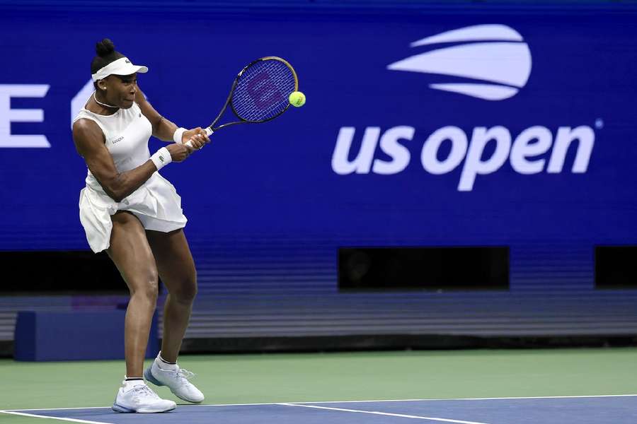 Venus Williams in action at the US Open Venus Williams in action at the US Open