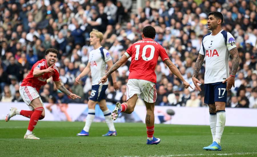 Morgan Gibbs-White wheels away to celebrate his goal