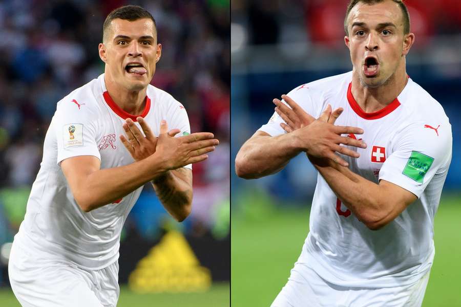 Xhaka og Shaqiri ved VM i 2018. Xhaka og Shaqiri ved VM i 2018.