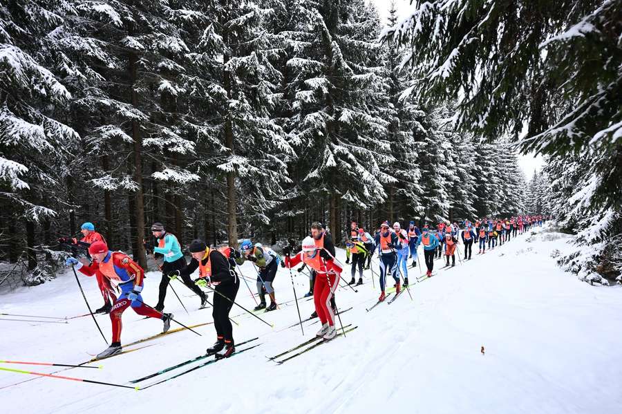 Záběry z Jizerské padesátky.