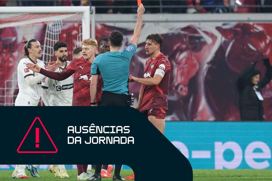  O capitão do RB Leipzig falha o jogo por expulsão
