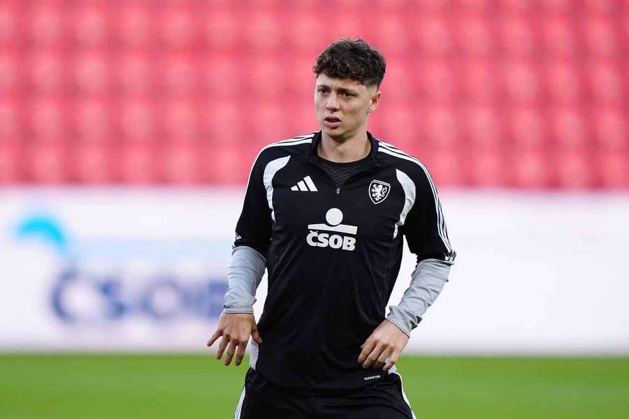 Ladislav Krejčí na tréninku národního týmu. Ladislav Krejčí na tréninku národního týmu.