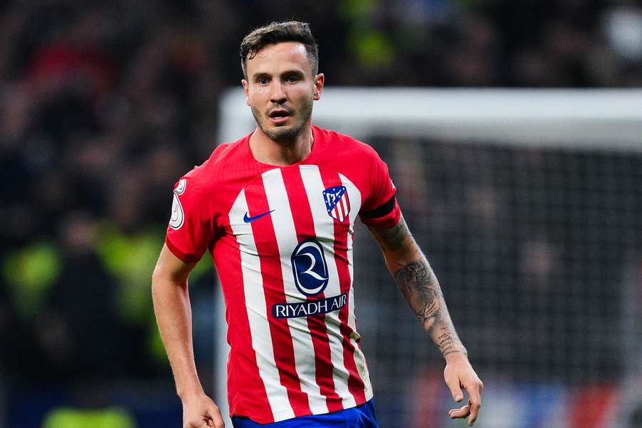 Saúl con la camiseta del Atleti