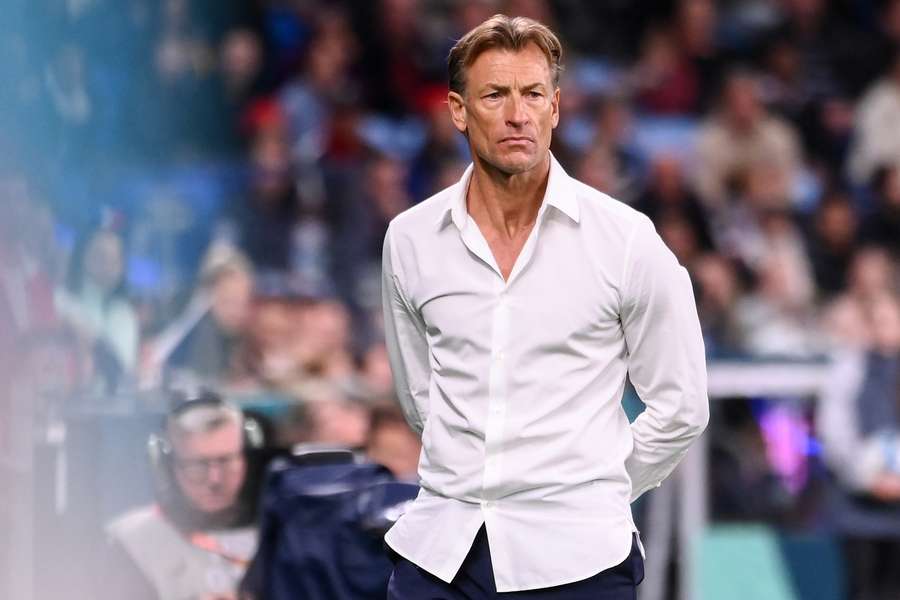 France's coach Herve Renard reacts