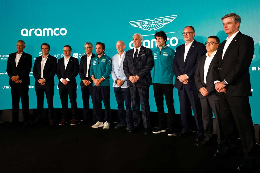 A equipa da Aston Martin Aramco F1 A equipa da Aston Martin Aramco F1