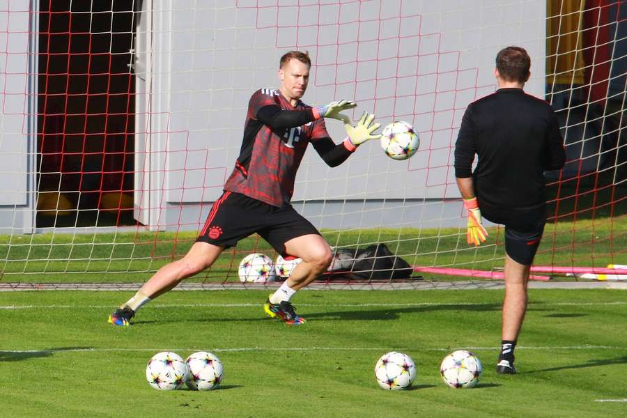 Manuel Neuer beim Aufbautraining in München in dieser Woche.