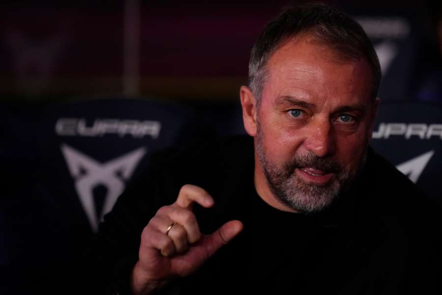 Barcelona manager Hansi Flick is pictured during their match against Osasuna last week