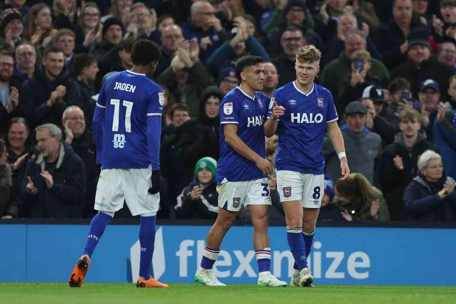 Ipswich's Sindre Walle Egeli celebrates