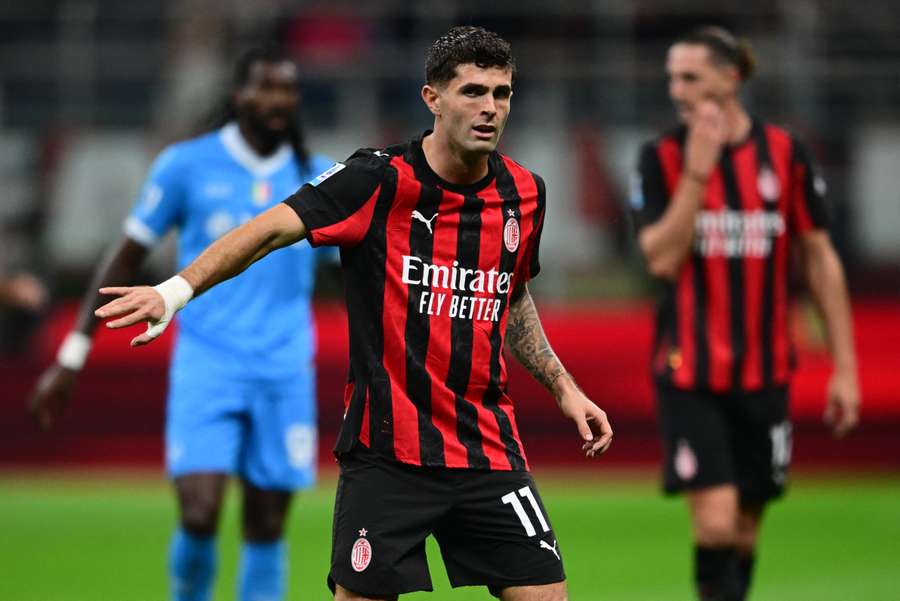 Pulisic durante il match contro il Napoli