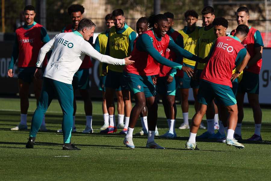 Portugal fez último treino antes do jogo com a Escócia