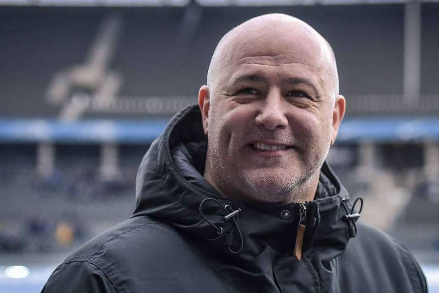 Gábor Király pictured visiting his former club Hertha.