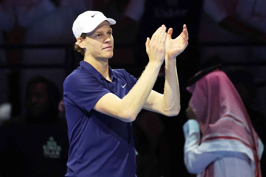 Jannik Sinner celebrates his big-money win