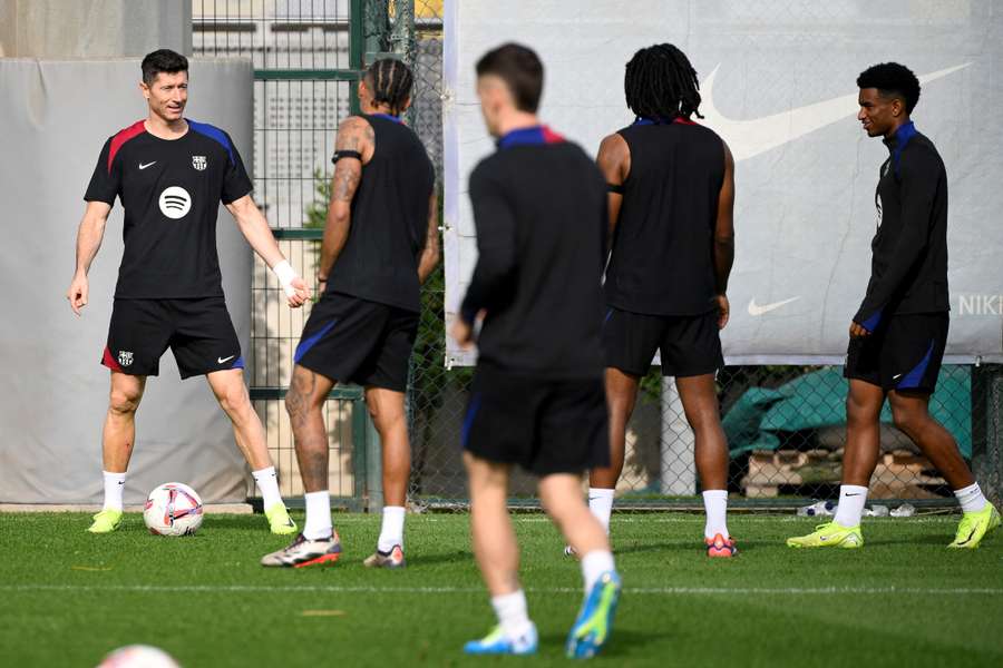 Última sessão de treino do Barcelona