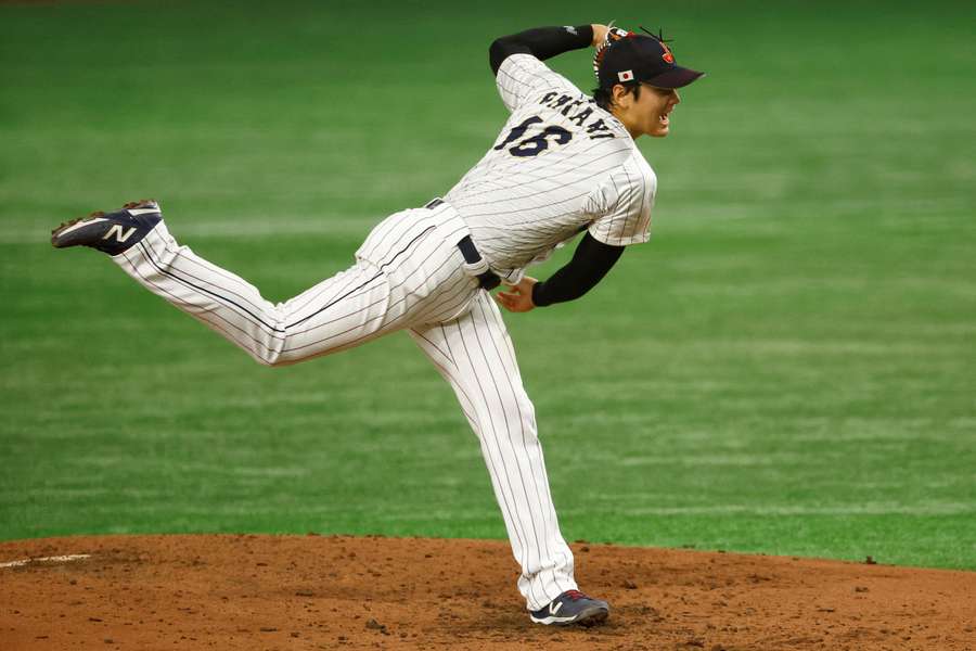 Japan's Shohei Ohtani in action