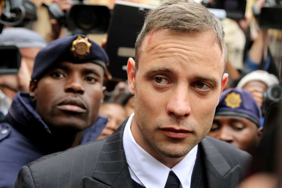 Pistorius leaving court in 2016