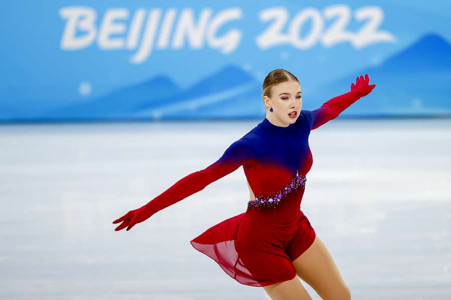 Lindsay van Zundert tijdens de finale van het kunstrijden op het onderdeel vrije kur op de Olympische Spelen