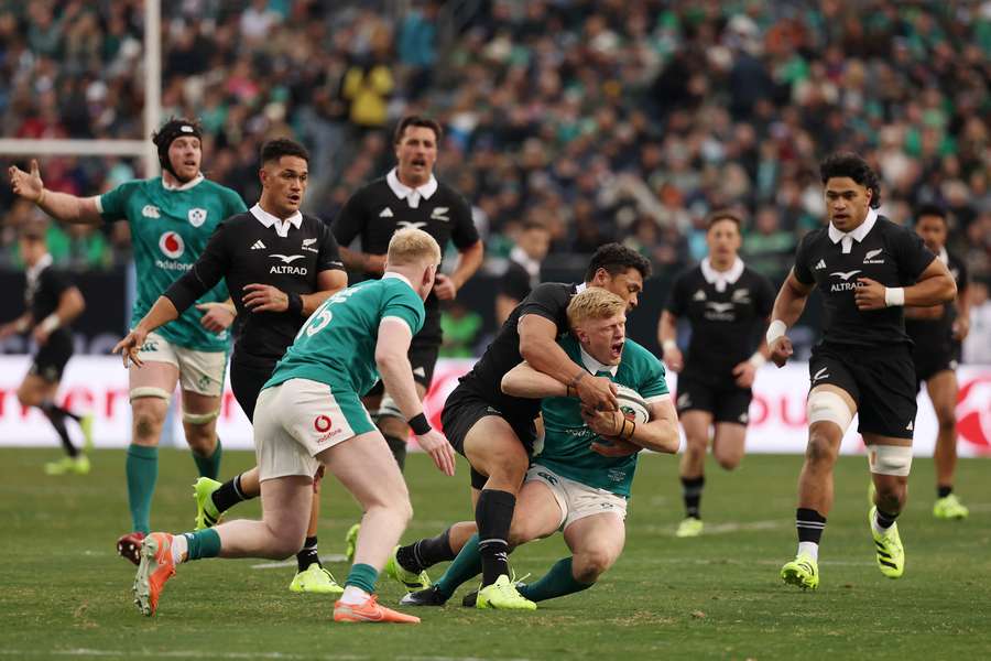 Ireland's Tommy O'Brien recorded mid-year doubles against both Georgia and Portugal. Ireland's Tommy O'Brien recorded mid-year doubles against both Georgia and Portugal.