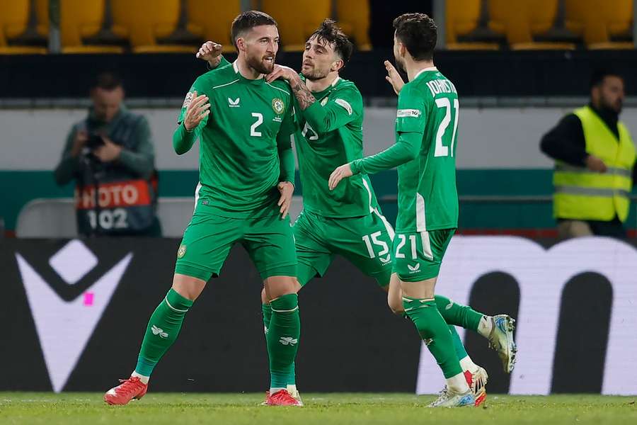 Ireland's Matt Doherty celebrates after scoring his side's second goal 