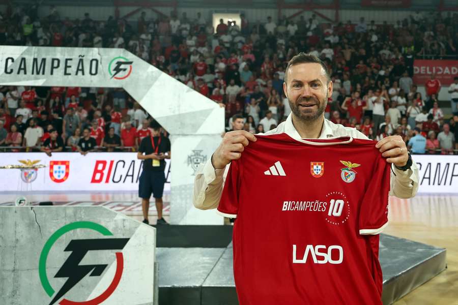 Cassiano Klein nos festejos do título