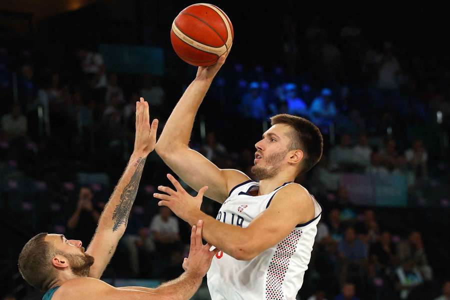 Jokic in action for Serbia