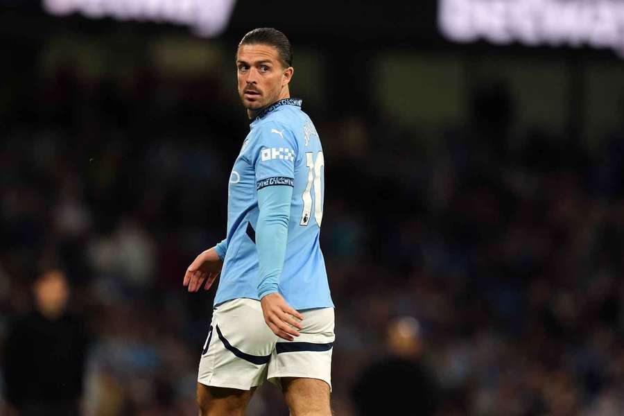 Man City's Jack Grealish during a game at the Etihad Stadium
