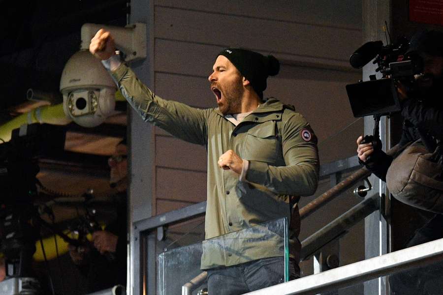 Reynolds watches on during Wrexham's FA Cup tie against Sheffield United