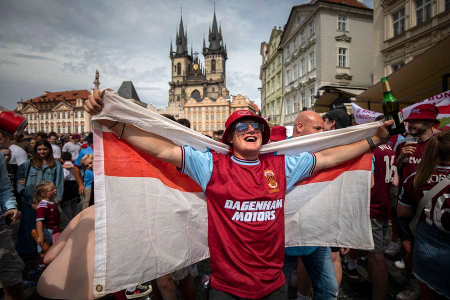 Thousands of fans have arrived in Prague for the match