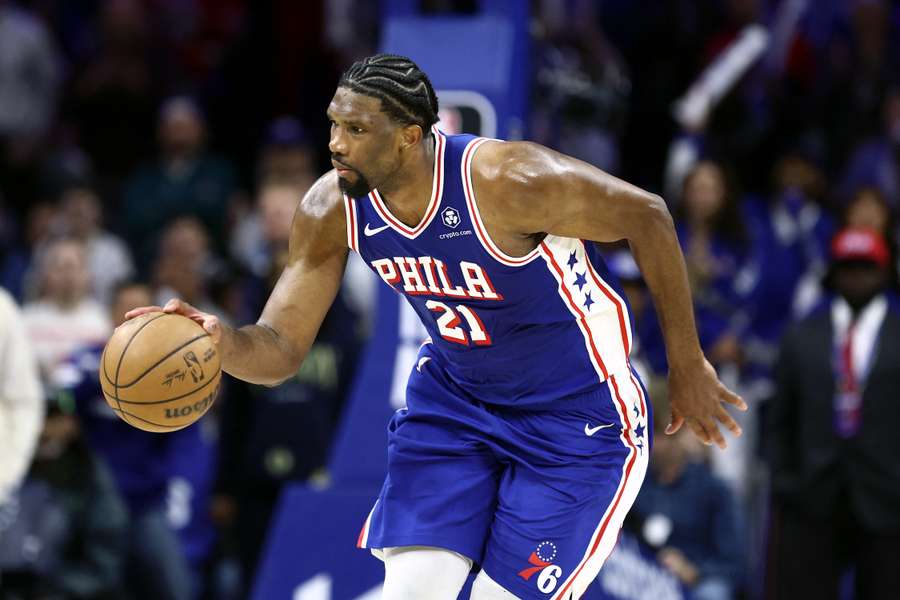 Embiid in action for the 76ers