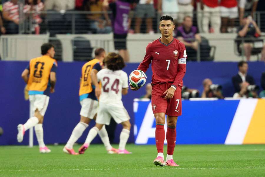 Ronaldo após o golo de Espanha