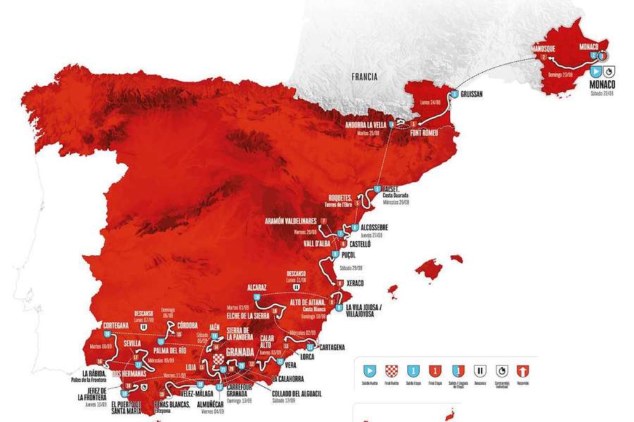 Le parcours de la Vuelta 2026.