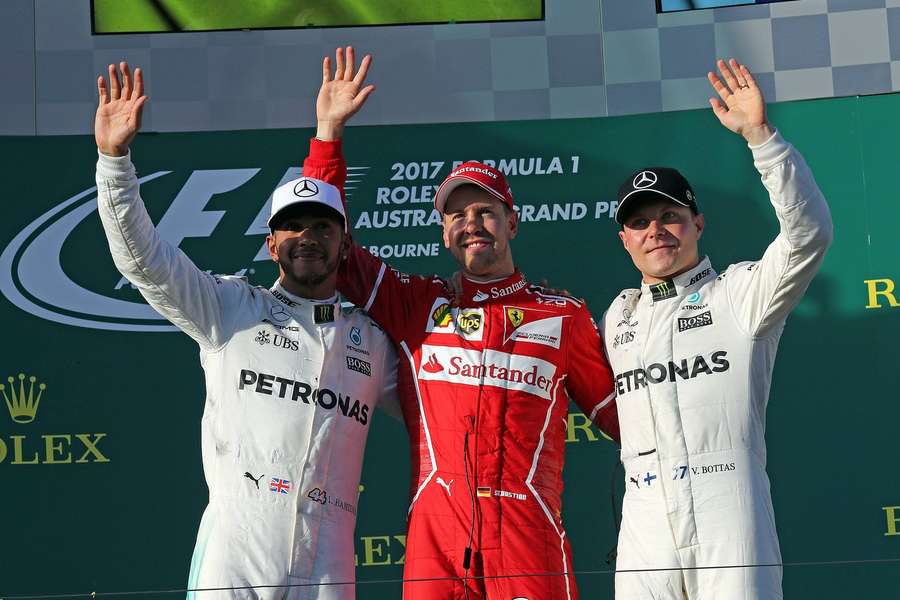 Lewis Hamilton, Sebastian Vettel, and Valtteri Bottas have won the Australian Grand Prix a combined six times