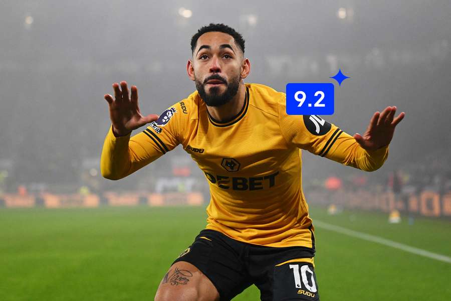 Matheus Cunha, del Wolverhampton, brilló con luz propia.