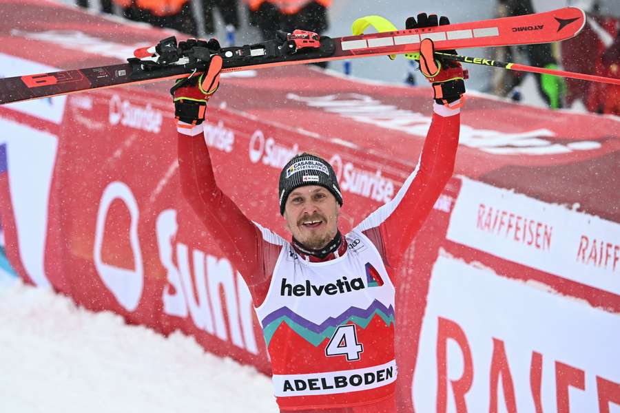 Austria’s Manuel Feller won a fourth World Cup race at 31