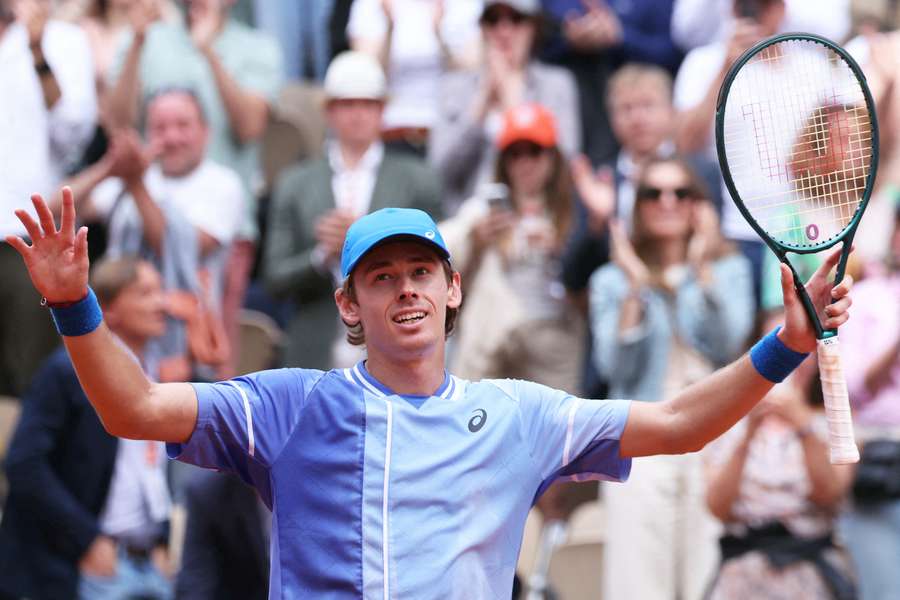 Australian 11th seed Alex de Minaur reached his second Grand Slam quarter-final