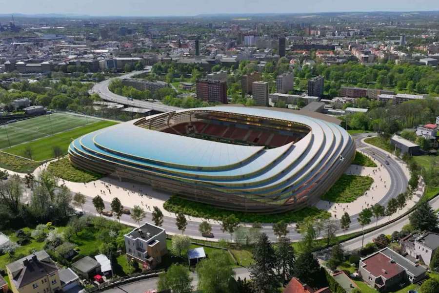 Studie nového stadionu Bazaly.