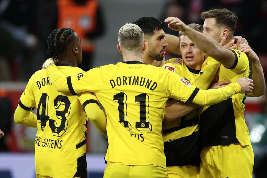 Dortmund celebrate their goal