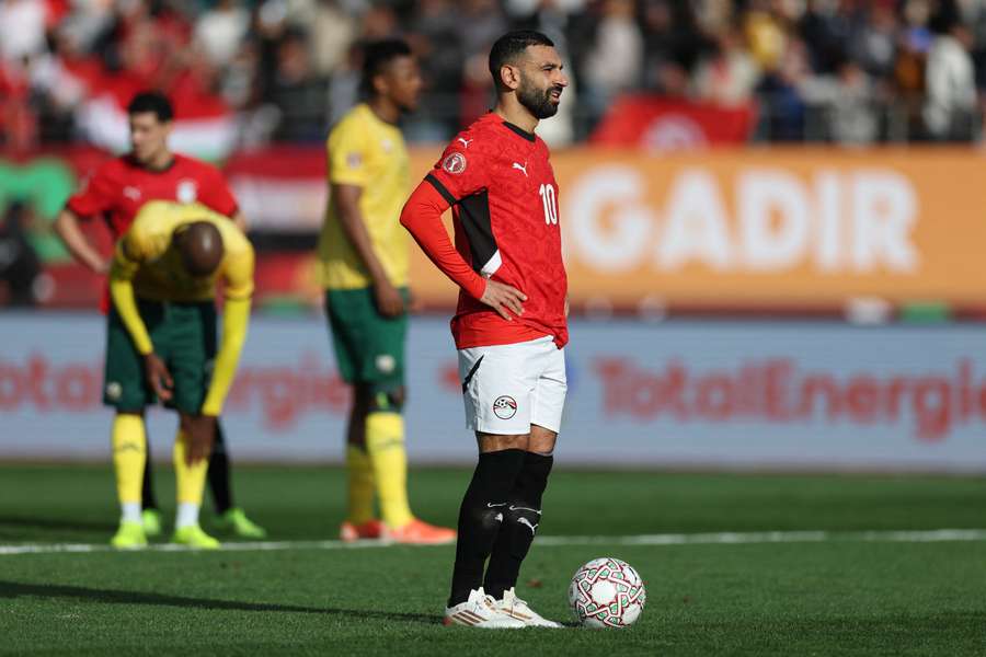 Mohamed Salah was isolated for much of the clash with South Africa.