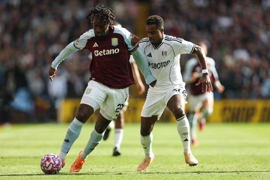 Sessegnon (R) in action against Villa
