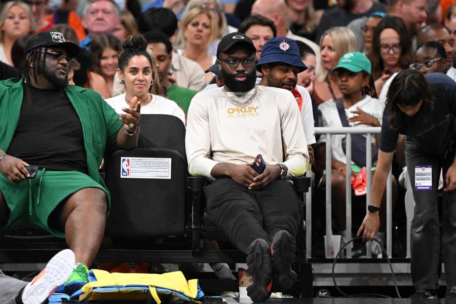 Jaylen Brown's father was arrested in Las Vegas after being involved in a stabbing. Jaylen Brown's father was arrested in Las Vegas after being involved in a stabbing.